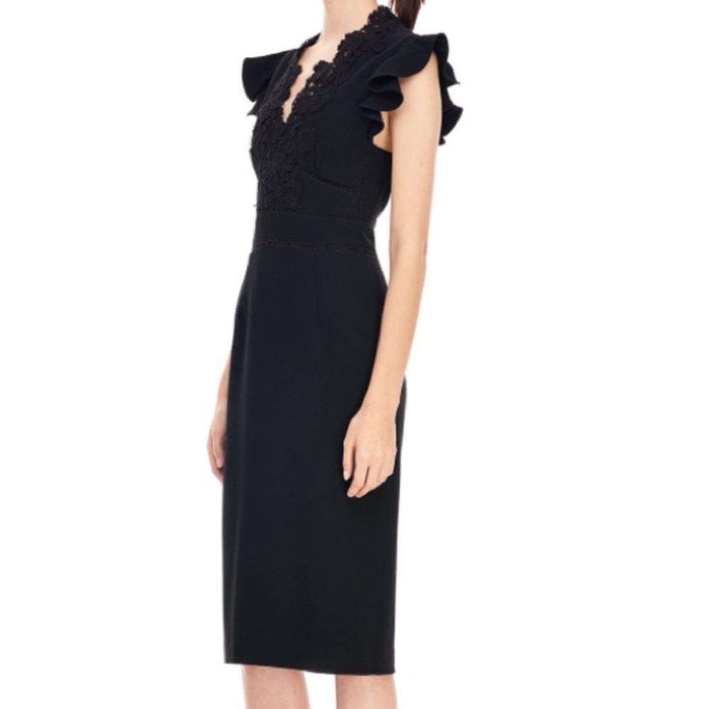 NWT Rebecca Taylor Black Lace Dress Size 6 & 10 - Picture 3 of 8
